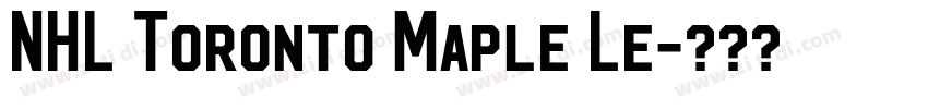NHL Toronto Maple Le字体转换